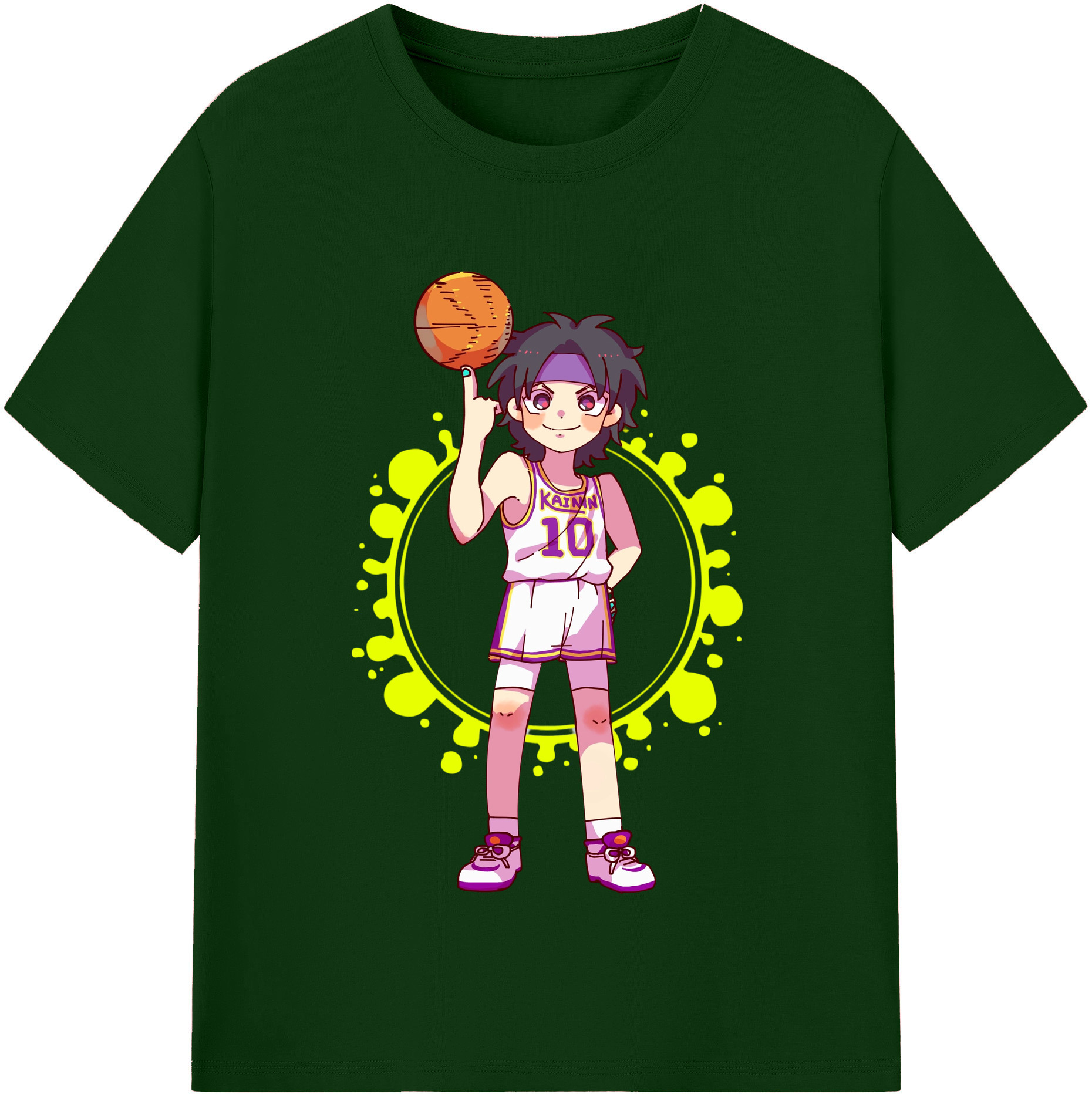 SLAM DUNK／スラムダンク 綿100％半袖Tシャツ（フロントプリント）
